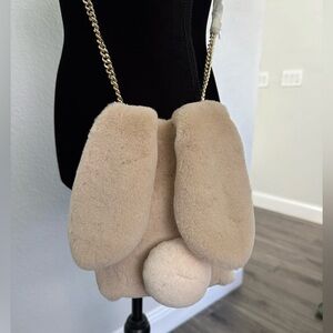 Kate spade bun bun faux fur 3d rabbit crossbody bag